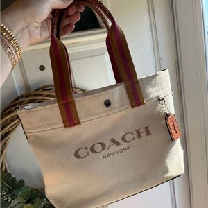 Coach Cream Canvas Tote